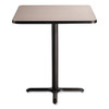 NPS Cafe Table, 36w X 36d X 42h, Square Top/x-base, Gray Nebula Top, Black Base