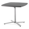 NPS Cafe Time Adjustable-height Table, Square, 36w X 36d X 30 To 42h, Charcoal Slate