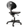 NPS 6700 Series Polyurethane Adj Height Task Chair, Supports 300 Lb, 16" To 21" Seat Height, Black Seat, Black Back, Black Base