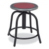 NPS 6800 Series Height Adjustable Metal Seat Stool, Supports Up To 300 Lb, 18" To 24" Seat Height, Burgundy Seat, Black Base