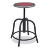 NPS 6800 Series Height Adjustable Metal Seat Stool, Supports Up To 300 Lb, 18" To 24" Seat Height, Burgundy Seat, Black Base