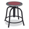 NPS 6800 Series Height Adjustable Metal Seat Stool, Supports Up To 300 Lb, 18" To 24" Seat Height, Burgundy Seat, Black Base