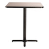 NPS Cafe Table, 36w X 36d X 30h, Square Top/x-base, Gray Nebula Top, Black Base