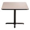 NPS Cafe Table, 36w X 36d X 30h, Square Top/x-base, Gray Nebula Top, Black Base