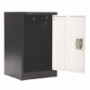 AdirOffice Steel Storage Locker, 1 Compartment, 15 X 15 X 24, Black Body/white Doors