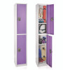 AdirOffice Steel Storage Locker, 2 Compartment, 12 X 12 X 72, Purple