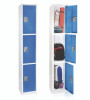 AdirOffice Steel Storage Locker, 3 Compartment, 12 X 12 X 72, Blue