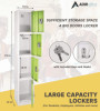 AdirOffice Steel Storage Locker, 4 Compartment, 12 X 12 X 72, Green