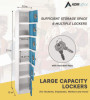 AdirOffice Steel Storage Locker, 6 Compartment, 12 X 12 X 72, Blue