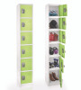 AdirOffice Steel Storage Locker, 6 Compartment, 12 X 12 X 72, Green