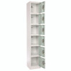 AdirOffice Steel Storage Locker, 6 Compartment, 12 X 12 X 72, Misty Green