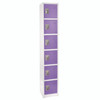 AdirOffice Steel Storage Locker, 6 Compartment, 12 X 12 X 72, Purple