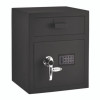 AdirOffice 1.1 Cu Ft Steel Digital Secure Money Deposit Safe With Digital Keypad, 15.3 X 13.5 X 19, Black