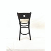 JMC Furniture Circle Series Barstool, Supports Up To 300 Lb, 28.5" Seat Height, Cream Seat, Dark Walnut Back, Black Base