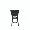 JMC Furniture Eagle Series Barstool, Supports Up To 300 Lb, 28.5" Seat Height, Black Seat, Dark Mahogany Back, Black Base