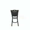 JMC Furniture Eagle Series Barstool, Supports Up To 300 Lb, 28.5" Seat Height, Black Seat, Dark Walnut Back, Black Base