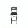 JMC Furniture Eagle Series Barstool, Supports Up To 300 Lb, 28.5" Seat Height, Black Seat, Dark Walnut Back, Black Base