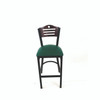 JMC Furniture Eagle Series Barstool, Supports Up To 300 Lb, 28.5" Seat Height, Green Seat, Dark Mahogany Back, Black Base