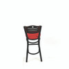 JMC Furniture Eagle Series Barstool, Supports Up To 300 Lb, 28.5" Seat Height, Red Seat, Dark Walnut Back, Black Base