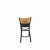 JMC Furniture Jones River Series Barstool, Supports Up To 300 Lb, 28.5" Seat Height, Black Seat, Natural Back, Black Base