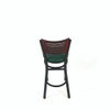 JMC Furniture Jones River Series Barstool, Supports Up To 300 Lb, 28.5" Seat Height, Green Seat, Dark Mahogany Back, Black Base