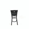 JMC Furniture Liberty Series Barstool, Supports Up To 300 Lb, 28.5" Seat Height, Black Seat, Dark Mahogany Back, Black Base