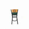 JMC Furniture Liberty Series Barstool, Supports Up To 300 Lb, 28.5" Seat Height, Green Seat, Natural Back, Black Base