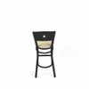 JMC Furniture Liberty Series Barstool, Supports Up To 300 Lb, 28.5" Seat Height, Taupe Seat, Dark Mahogany Back, Black Base