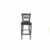 JMC Furniture X Series Barstool, Supports Up To 300 Lb, 29.5" Seat Height, Black Seat, Black Back, Black Base