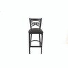JMC Furniture X Series Barstool, Supports Up To 300 Lb, 29.5" Seat Height, Black Seat, Black Back, Black Base