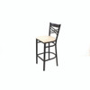 JMC Furniture X Series Barstool, Supports Up To 300 Lb, 29.5" Seat Height, Cream Seat, Black Back, Black Base