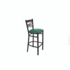 JMC Furniture X Series Barstool, Supports Up To 300 Lb, 29.5" Seat Height, Green Seat, Black Back, Black Base