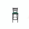 JMC Furniture X Series Barstool, Supports Up To 300 Lb, 29.5" Seat Height, Green Seat, Black Back, Black Base