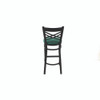 JMC Furniture X Series Barstool, Supports Up To 300 Lb, 29.5" Seat Height, Green Seat, Black Back, Black Base