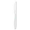 SOLO Impress Heavyweight Full-length Polystyrene Cutlery, Knife, Plastic, White, 100/box, 10 Boxes/carton