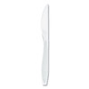 SOLO Impress Heavyweight Full-length Polystyrene Cutlery, Knife, Plastic, White, 100/box, 10 Boxes/carton