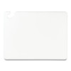 San Jamar® Cut-N-Carry Color Cutting Boards, Plastic, 20w x 15d x 1/2h, White, 6 Each/Carton