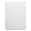 San Jamar® Cut-N-Carry Color Cutting Boards, Plastic, 20w x 15d x 1/2h, White, 6 Each/Carton