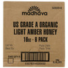 Madhava Organic Amber Honey Bottle, 16 Ounce, 6 Per Case