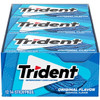 Trident Gum Sugar Free Original Flavor, 14 Count, 12 Per Pack, 12 Per Case