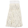Mop Head, Premium Saddleback Head, Cotton Fiber, 24oz, White, 12/carton Mop Head, Premium Saddleback Head, Cotton Fiber, 24oz, White, 12/carton