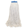 Mop Head, Lie-flat Head, Cotton Fiber, 24oz., White, 12/carton Mop Head, Lie-flat Head, Cotton Fiber, 24oz., White, 12/carton
