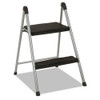 Folding Step Stool, 1-step, 200 Lb Capacity, 9.9" Working Height, Platinum/black Folding Step Stool, 1-step, 200 Lb Capacity, 9.9" Working Height, Platinum/black