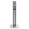 Messenger Cs8 Silver Panel Floor Stand With Dispenser, 1,200 Ml, 15.13 X 16.62 X 52.68, Graphite/silver