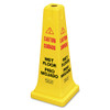 Multilingual Wet Floor Safety Cone, 12.25 X 12.25 X 36 Multilingual Wet Floor Safety Cone, 12.25 X 12.25 X 36