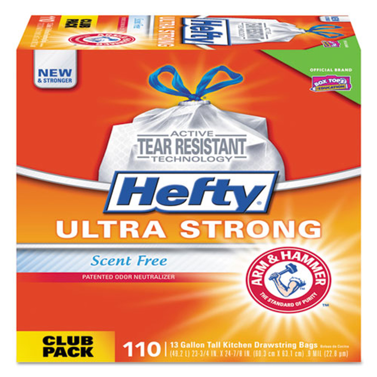 Hefty Black 1.1 Mil Ultra Strong Tall Kitchen and Trash Bag, 30 Gallon --  222 per case