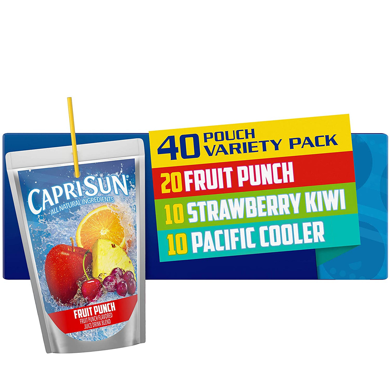 Capri Sun, Fruit Punch, Strawberry Kiwi & Pacific Cooler Variety Pack