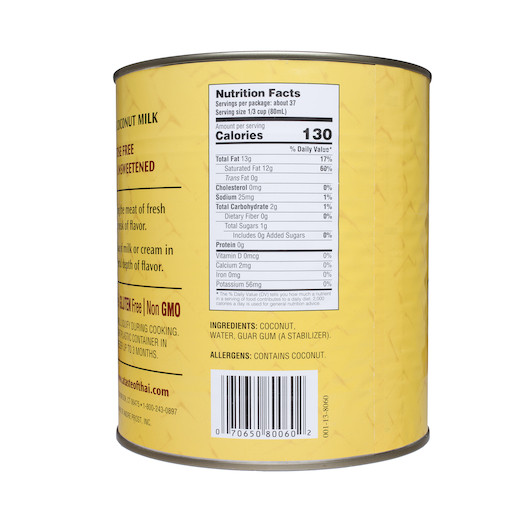 A Taste Of Thai Coconut Milk, 99.7 Ounces, 3/Case