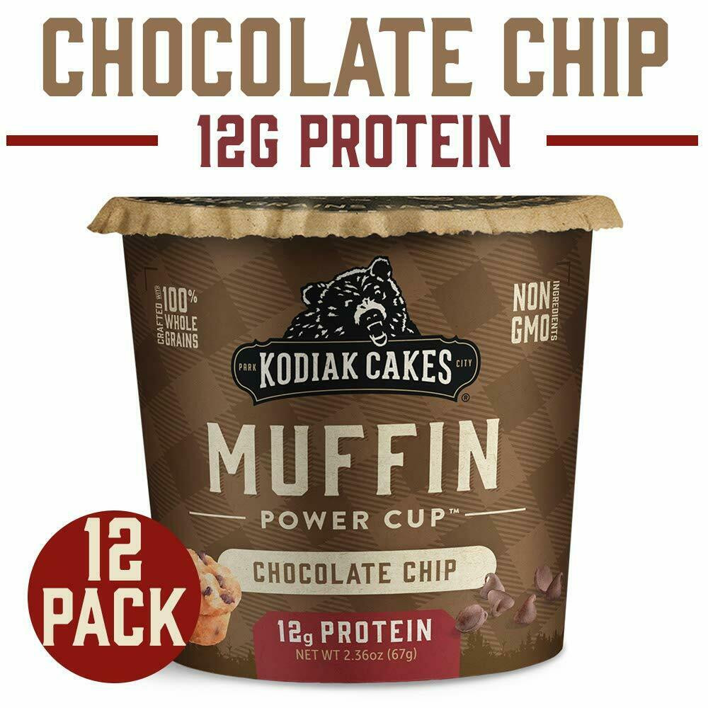 Kodiak Cakes Chocolate Chip Minute Muffin, 2.29 Oz, 12/Case
