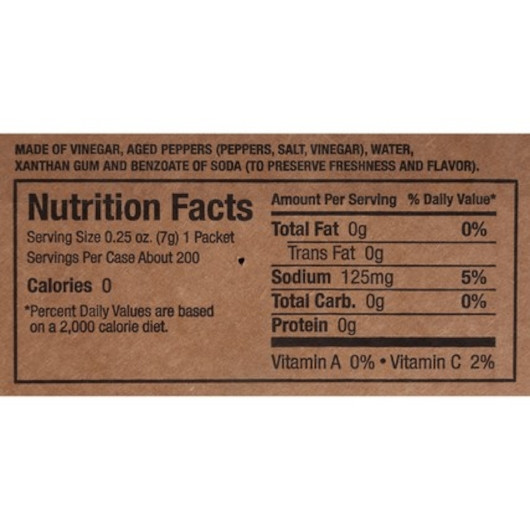 Texas Pete Hot Sauce Packets, 7 Gram 200 Per Case